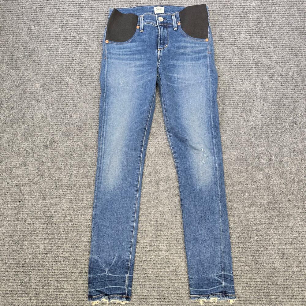 Citizens of Humanity Avedon Ankle Skinny Maternity Jeans Women's Raw Hem 25x26